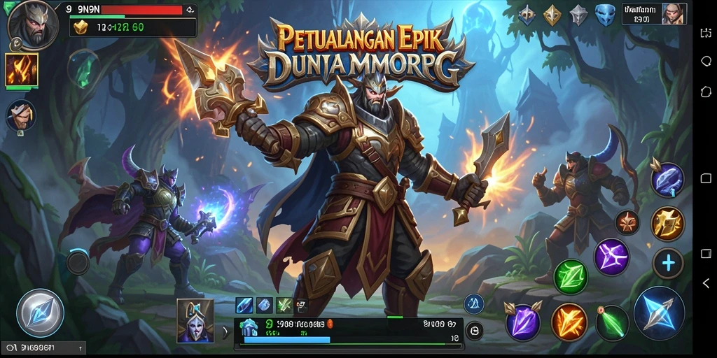 Screenshot menampilkan aksi seru dalam gameplay MMORPG 9N9N.