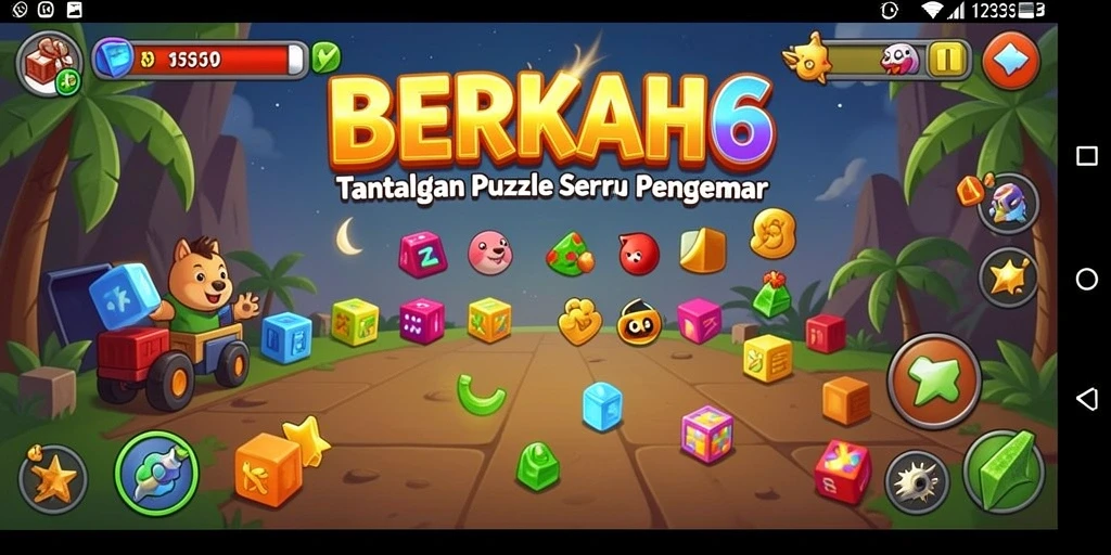 Tampilan gameplay seru saat menyelesaikan teka-teki di BERKAH6.