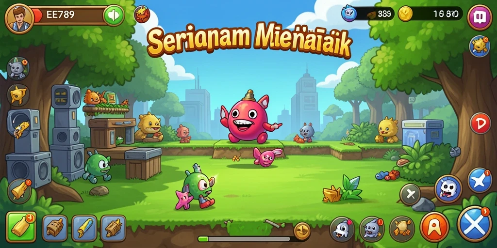 Tampilan gameplay EE789 yang menarik dalam genre Idle.
