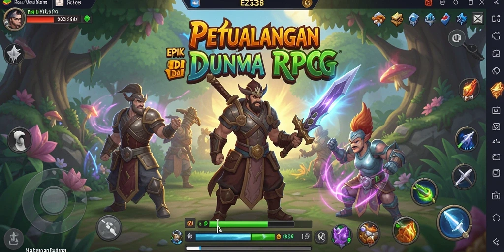 Tampilan gameplay RPG yang menakjubkan dalam EZ338.