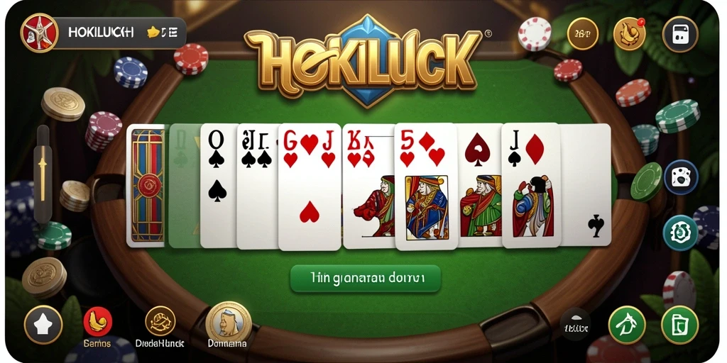 Screenshot gameplay HOKILUCK menampilkan pertempuran seru domino.