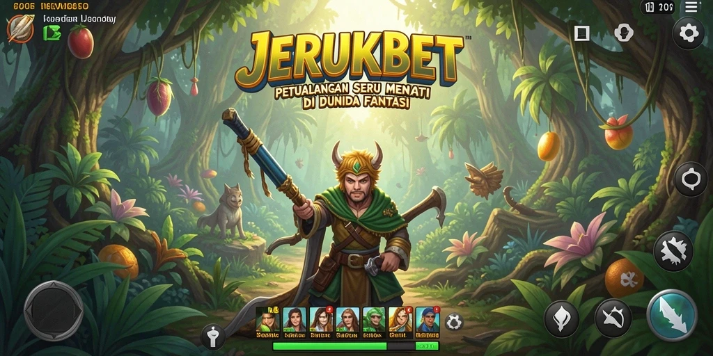 Tampilan gameplay seru dari JERUKBET yang penuh petualangan.