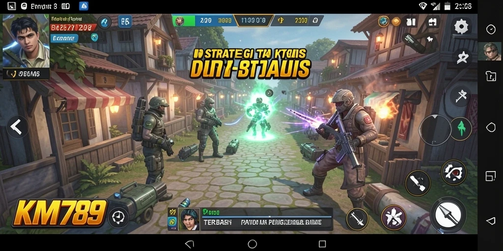 Tangkapan layar gameplay KM789 menunjukkan pertempuran strategis yang mendebarkan.