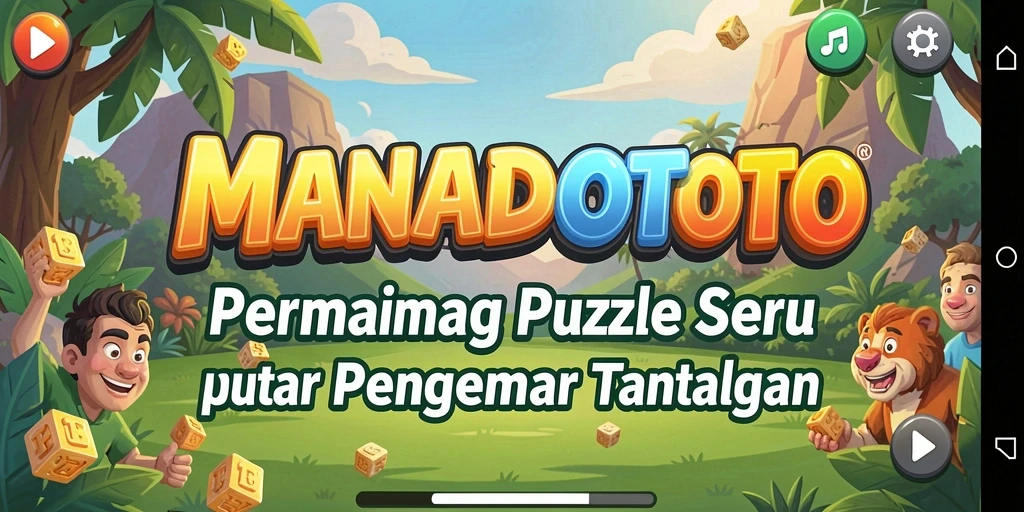 Screenshot gameplay MANADOTOTO yang menampilkan tantangan Puzzle.