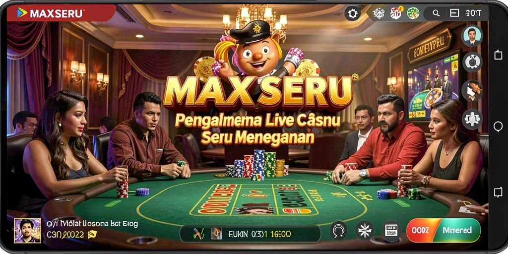 Gameplay Live Casino yang seru dengan dealer langsung di MAXSERU.
