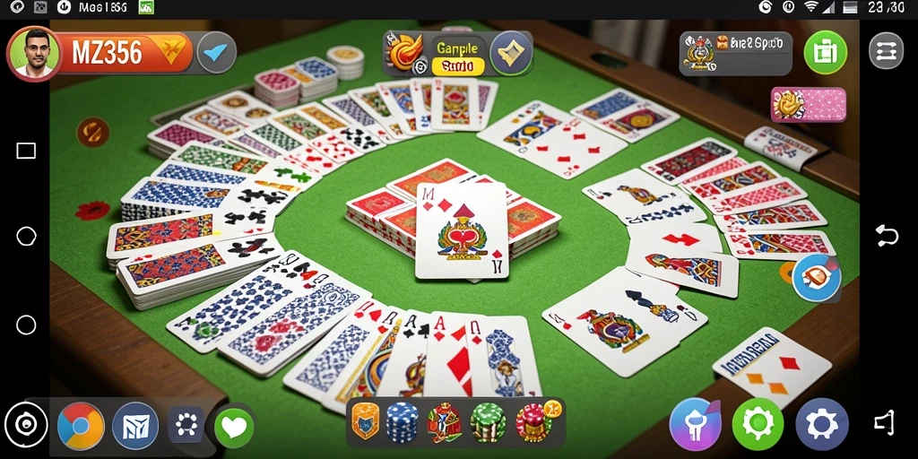 Screenshot MZ356 yang menunjukkan gameplay seru Gaple.