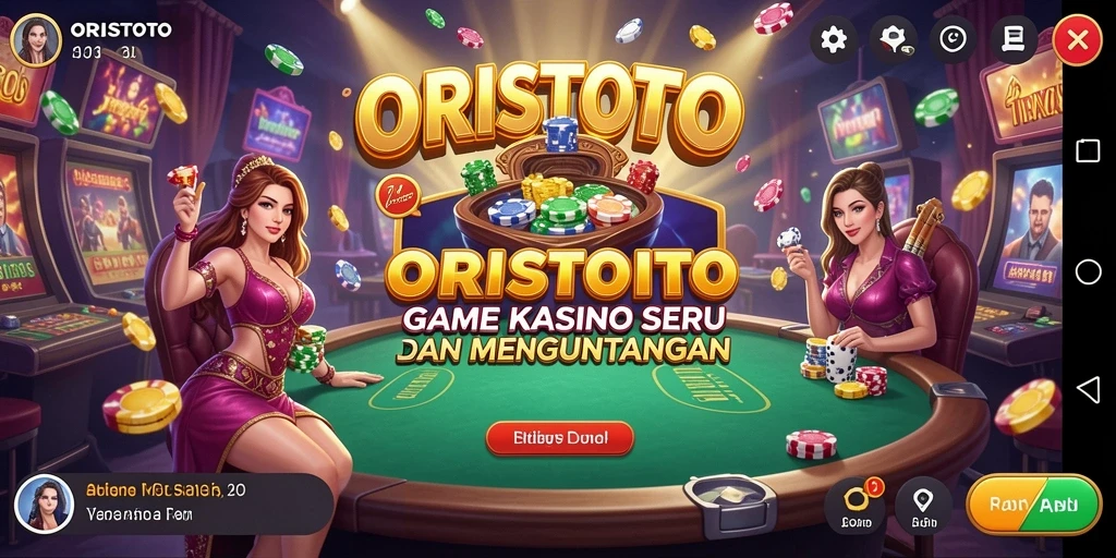 Tampilan menarik dari gameplay Kasino di ORISTOTO yang seru dan mengasyikkan.