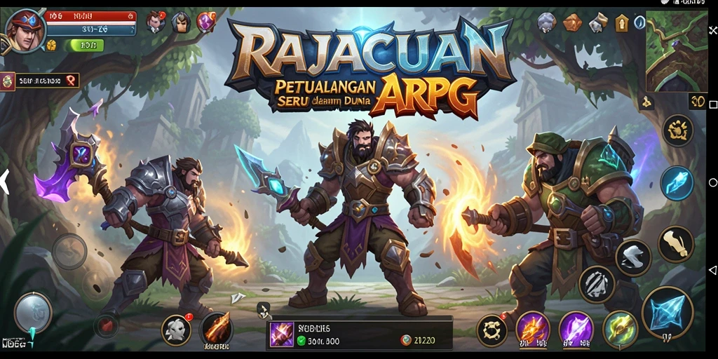 Screenshot menunjukkan aksi seru dalam petualangan ARPG.