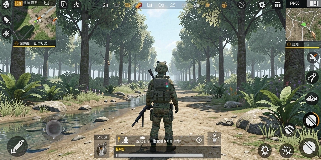Tampilan gameplay RP55 yang mendalam dan interaktif dalam simulasi kehidupan.