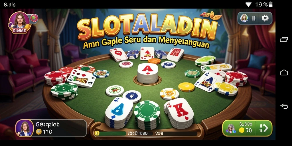 Tampilan gameplay seru di SLOTALADIN saat bermain Gaple.