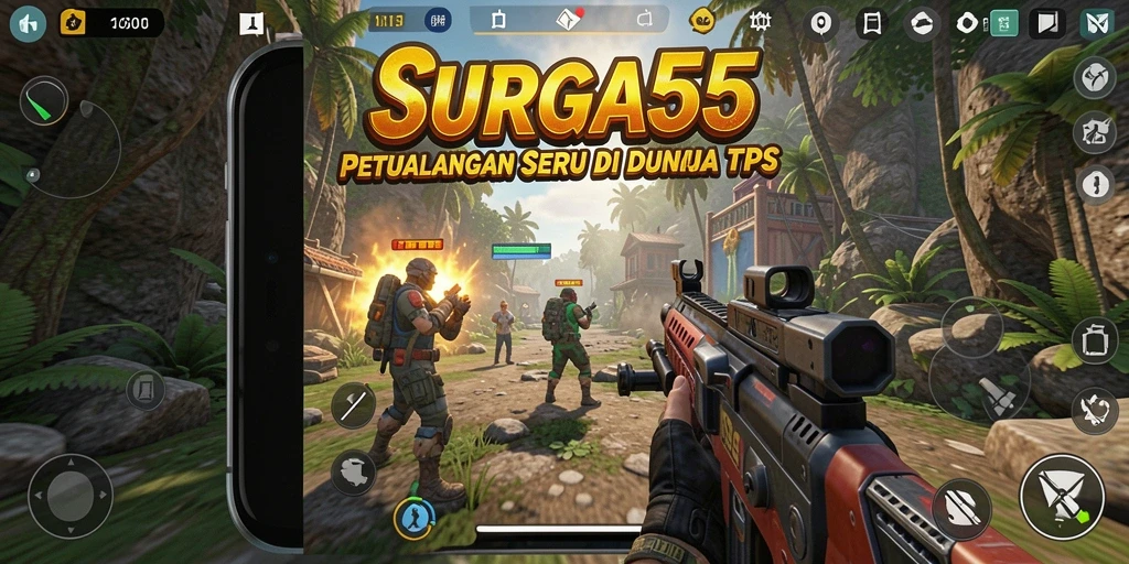 Screenshot dari gameplay SURGA55 yang menampilkan aksi pertempuran yang mendebarkan.